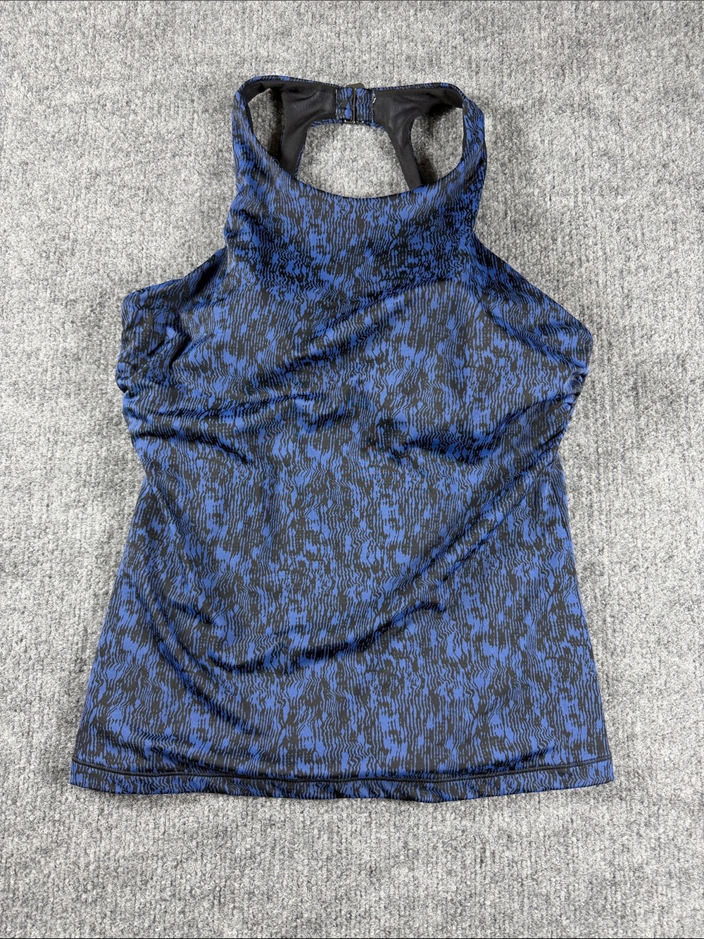 Athleta Blue Camo Maldives High Neck Tankini Top Surf 36B/C